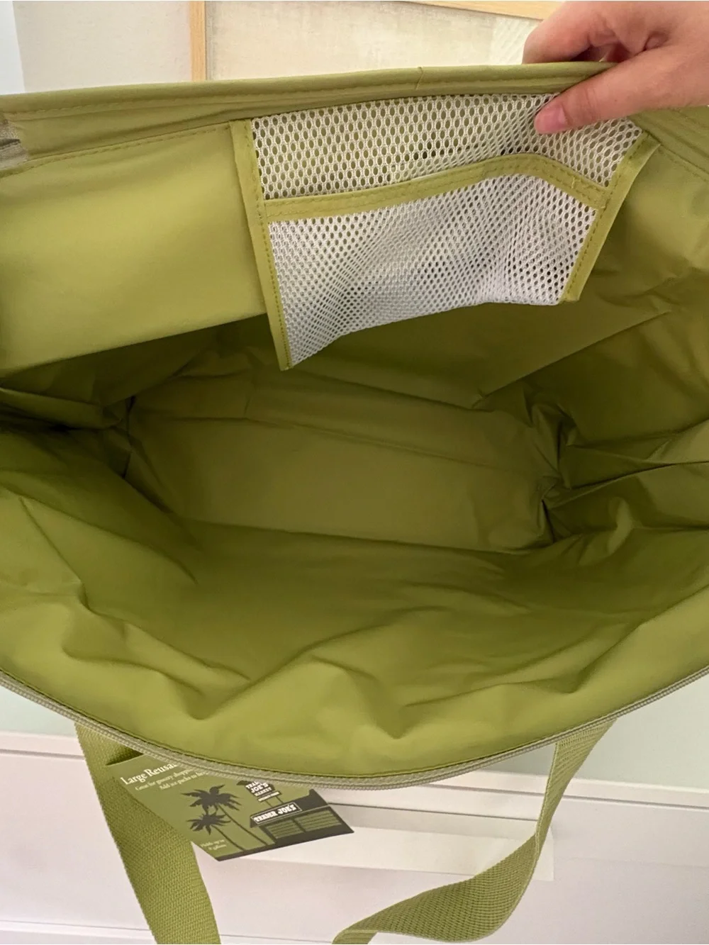 Olive Green Tote Bag Trader Joe’s new